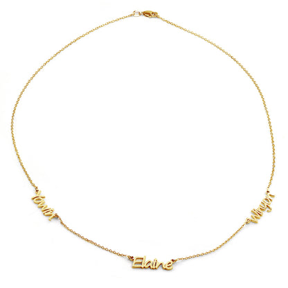 Personalized Multi-Name Necklace in Solid 14K Gold | Perfect Gift for Your Loved Ones on Any Occasion!