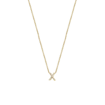 14K Gold and Diamond Multi-Initials Station Necklace | Personalized