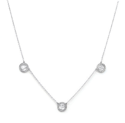 Multi-Initials Station Necklace in 14K Gold with Diamonds | Customizable
