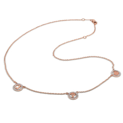 Multi-Initials Station Necklace in 14K Gold with Diamonds | Customizable