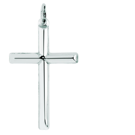 Sterling Silver Large Polished Cross Pendant