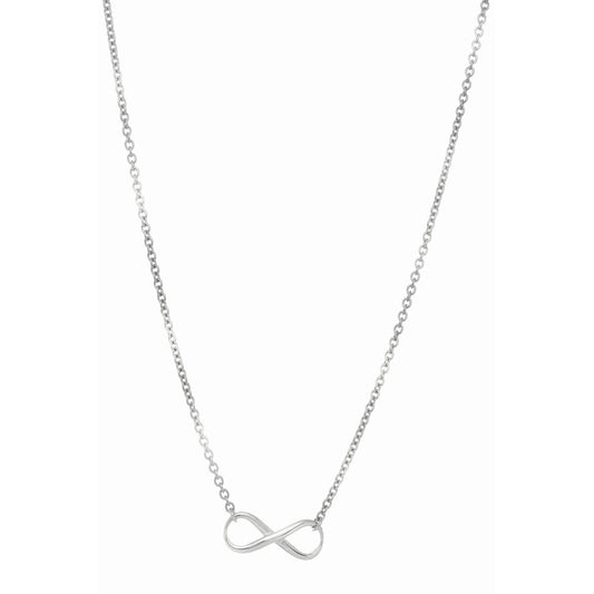 Sterling Silver Polished Infinity Necklace