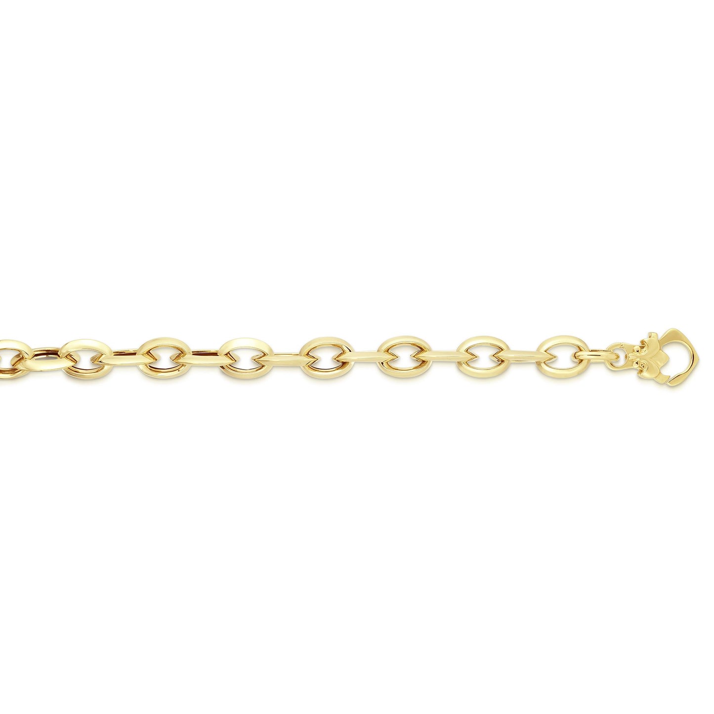 14K Gold Alternating Small & Medium Heritage Link Bracelet
