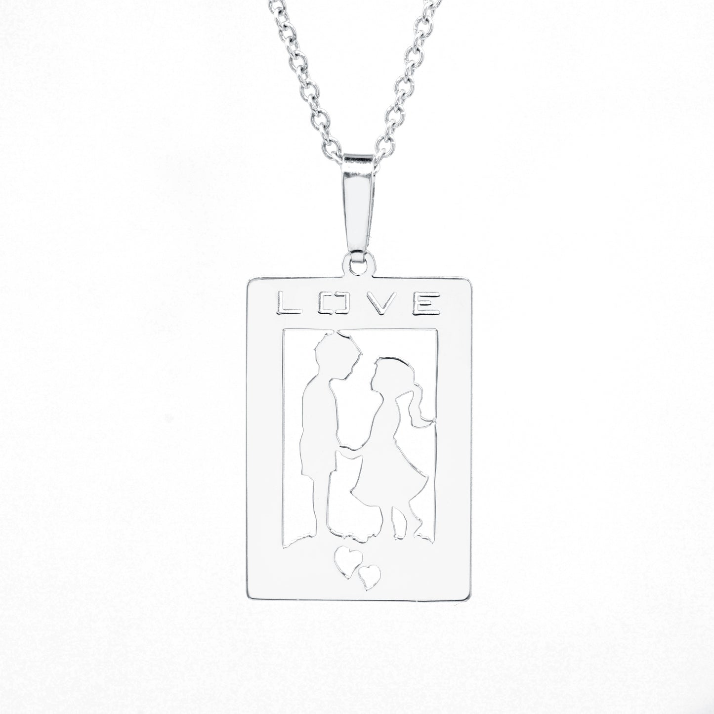 Punch Out Dog Tag Pendant in 14K Gold