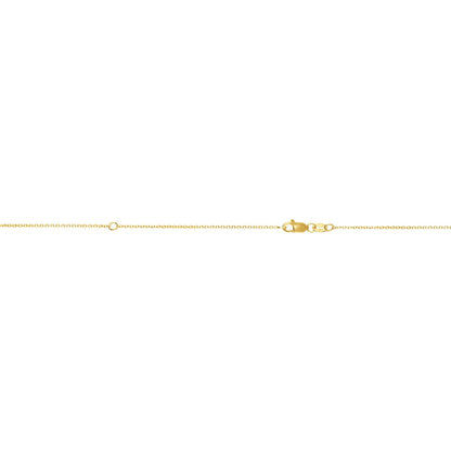 Gold Extendable Diamond Cut Cable Chain Necklace with Lobster Lock
