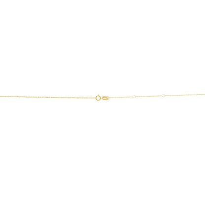 14K Gold Double Extendable Cable Chain Necklace with Spring Ring Lock