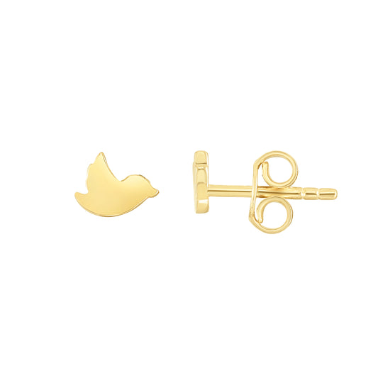 14K Gold Mini Dove Studs