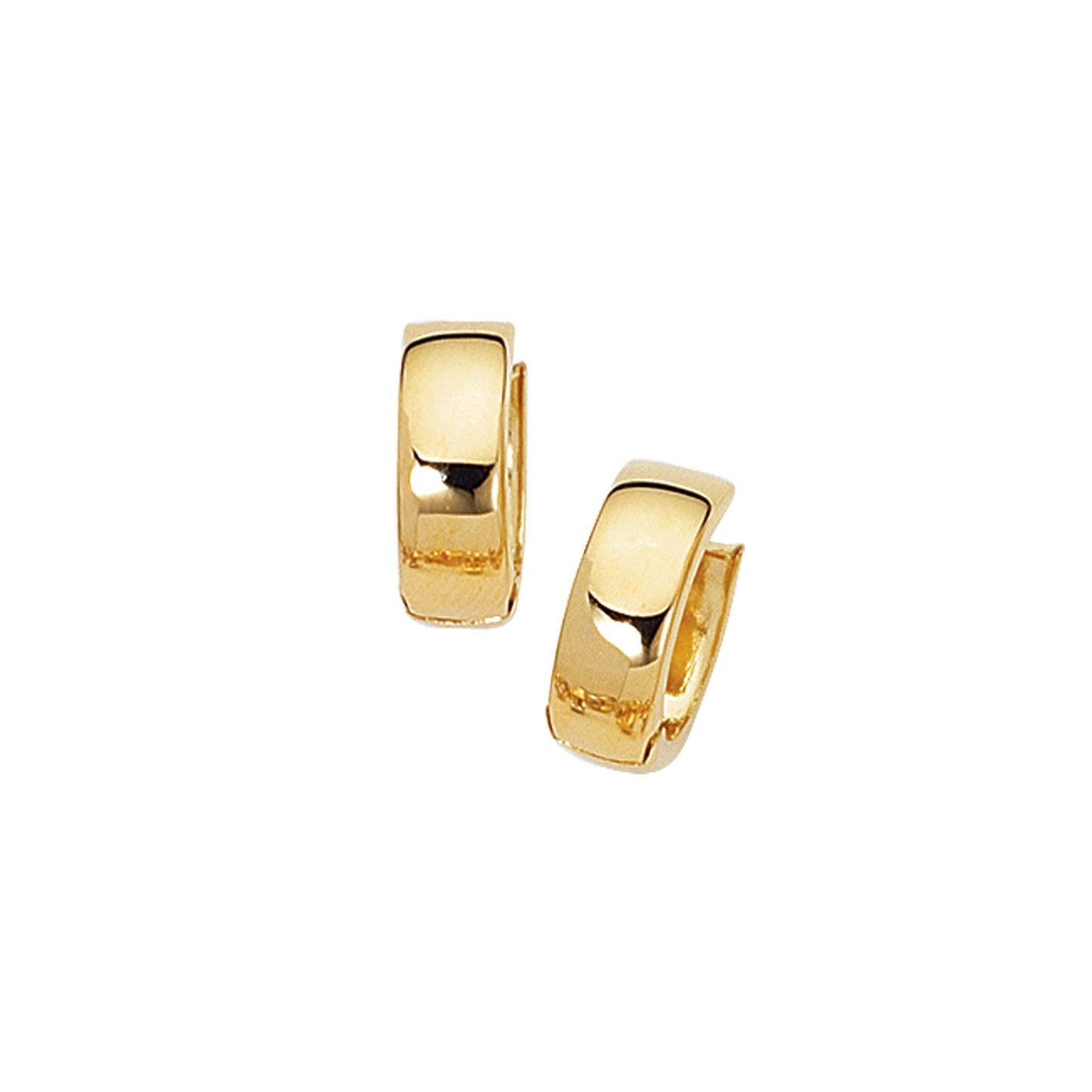 14K Gold Polished Huggie Earring