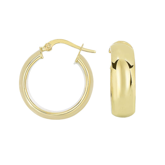 14K Gold Polished Chunky Hoop Earring