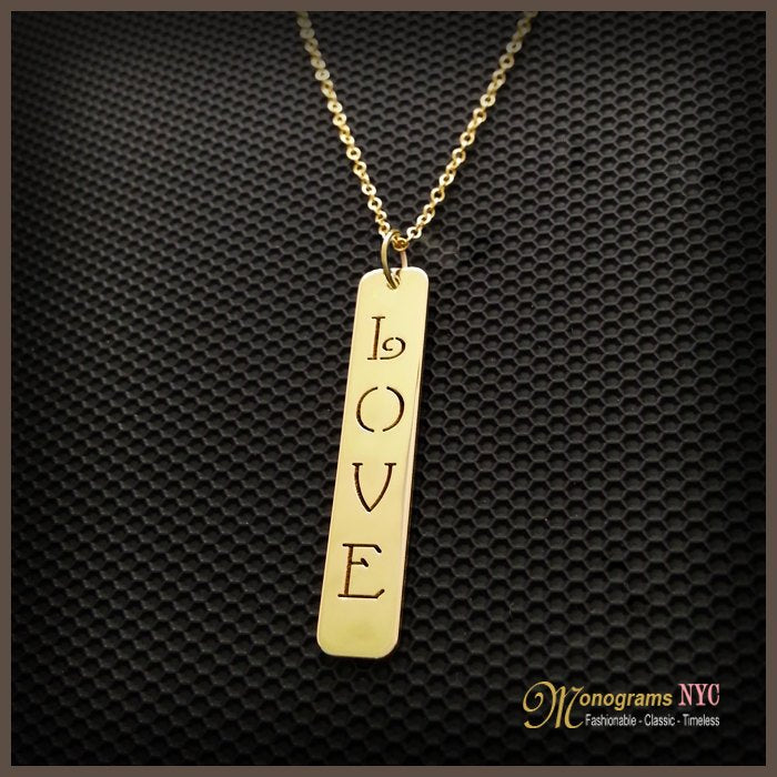 14kt. Gold Love Pendant / Necklace "100% Satisfaction Guarantee or Money Back" - Elegant Creations NYC