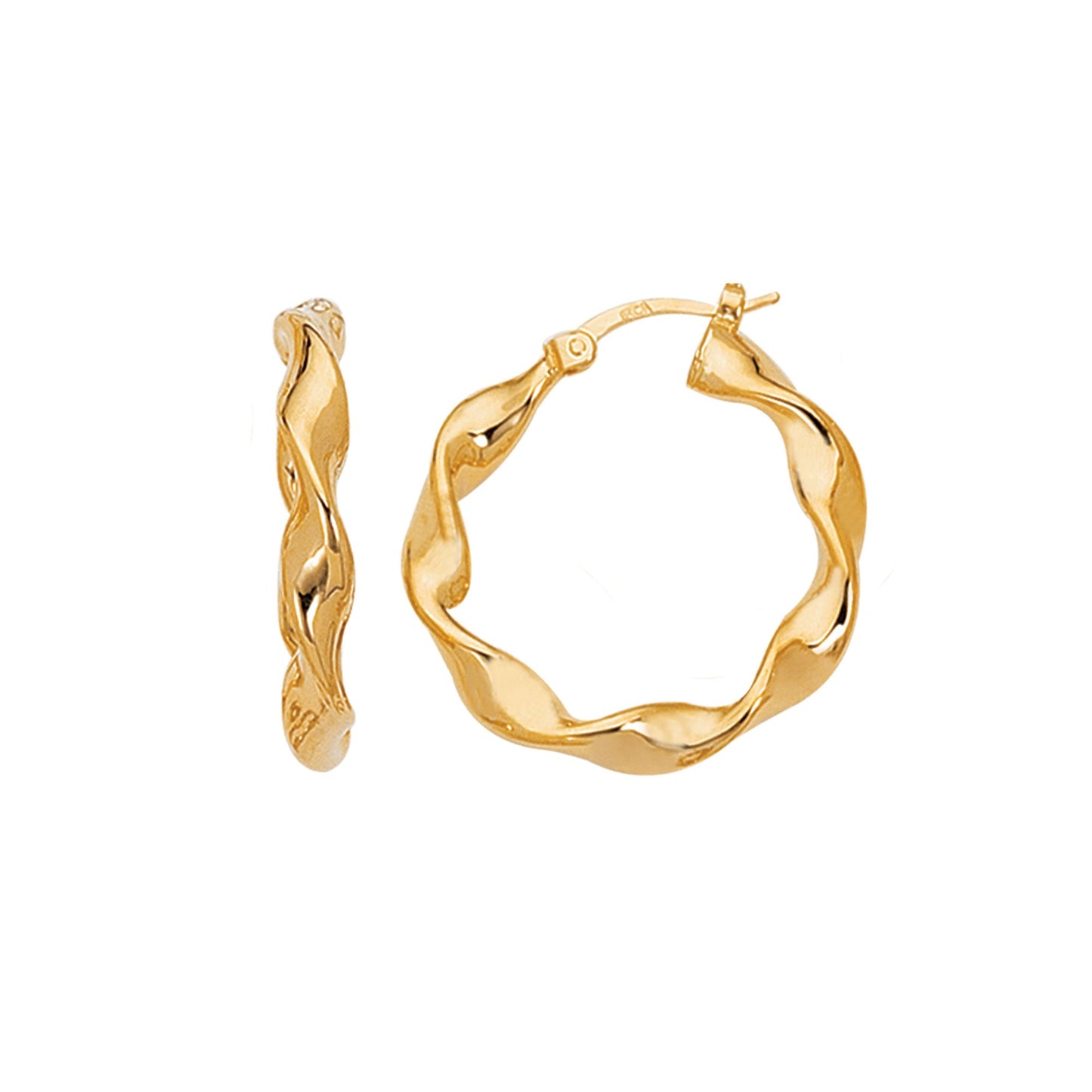 14K Gold Not Available Large Chubby Twist Hoop Earring