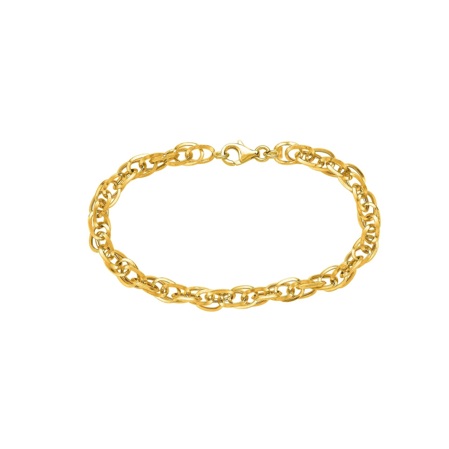 14K Gold Polished Euro Link Necklace