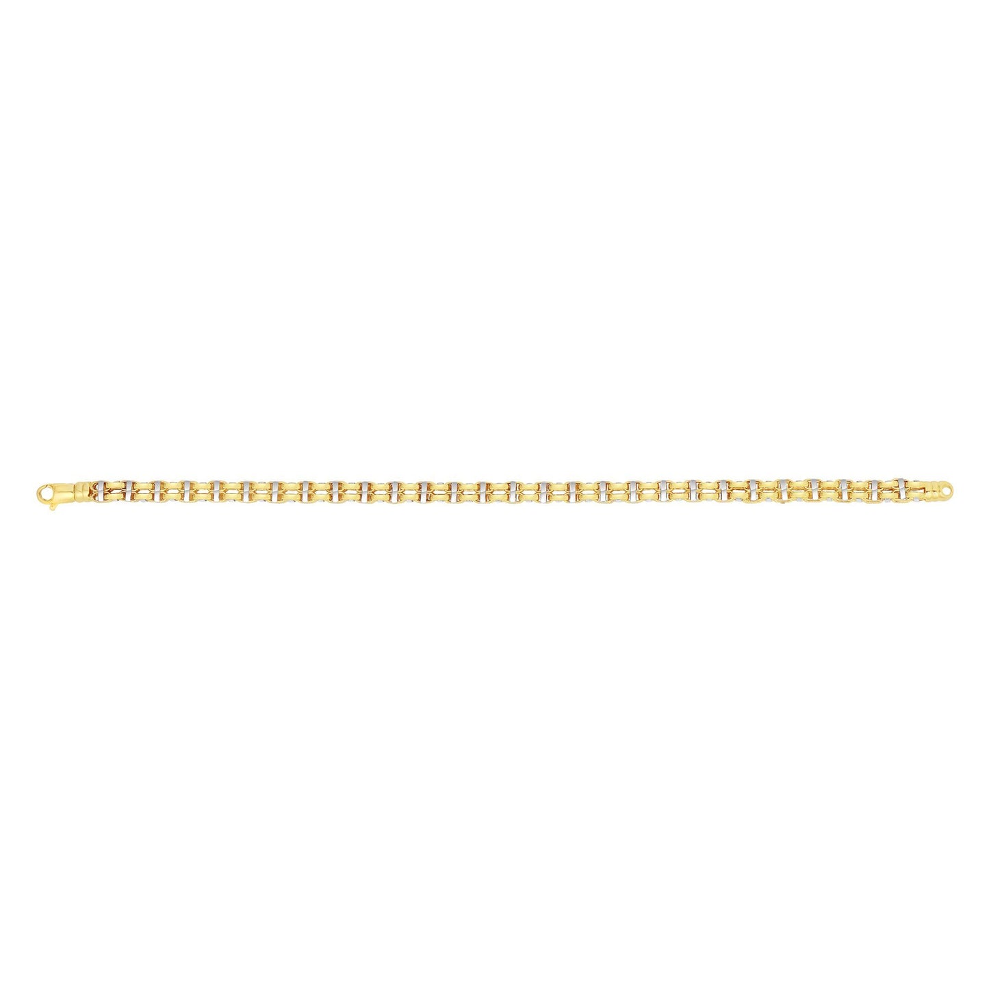 14K Gold Fancy Double Anchor Link Bracelet