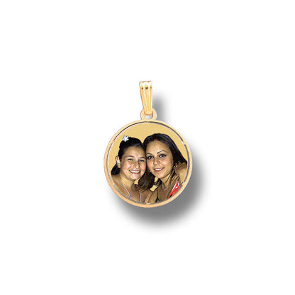 Round Picture Pendant with Cut-Out - Personalized Custom Jewelry with Your Pictures | Sterling Silver