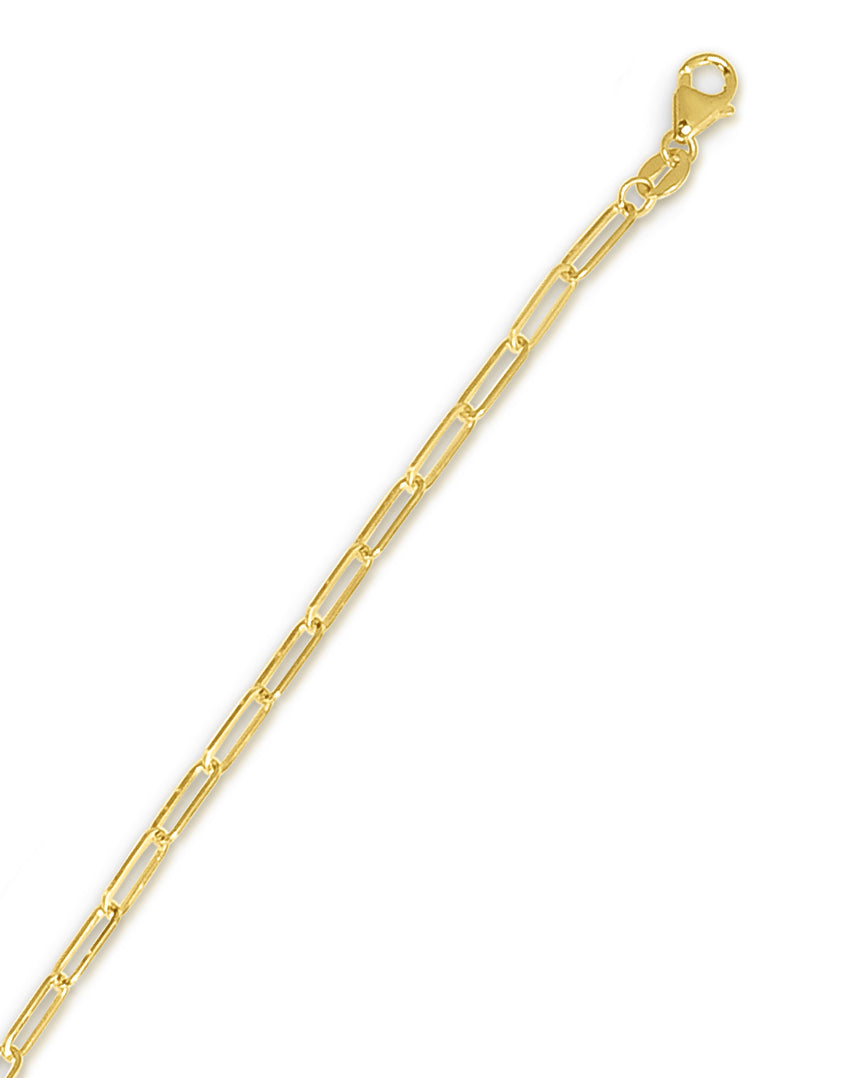 14K Gold Paperclip Chain with Lobster Lock