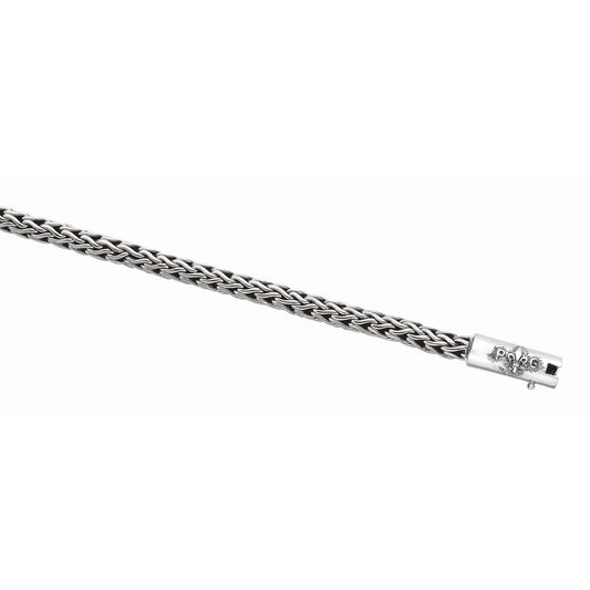 Sterling Silver Woven Bracelet with Lobster Clasp