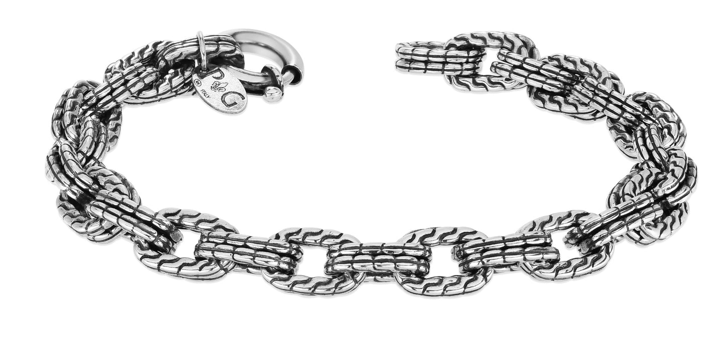 Double Woven Link Men's Bracelet