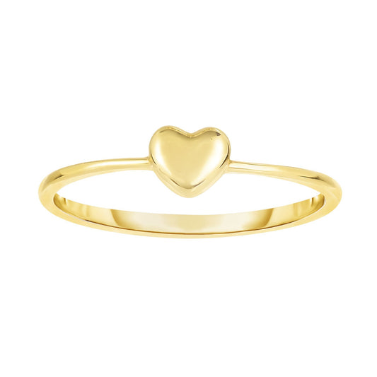 14K Yellow Gold Mini Heart Ring