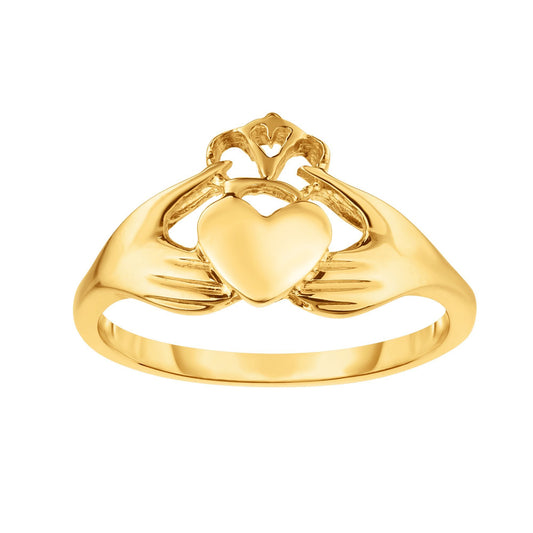 14K Yellow Gold Claddaugh Ring