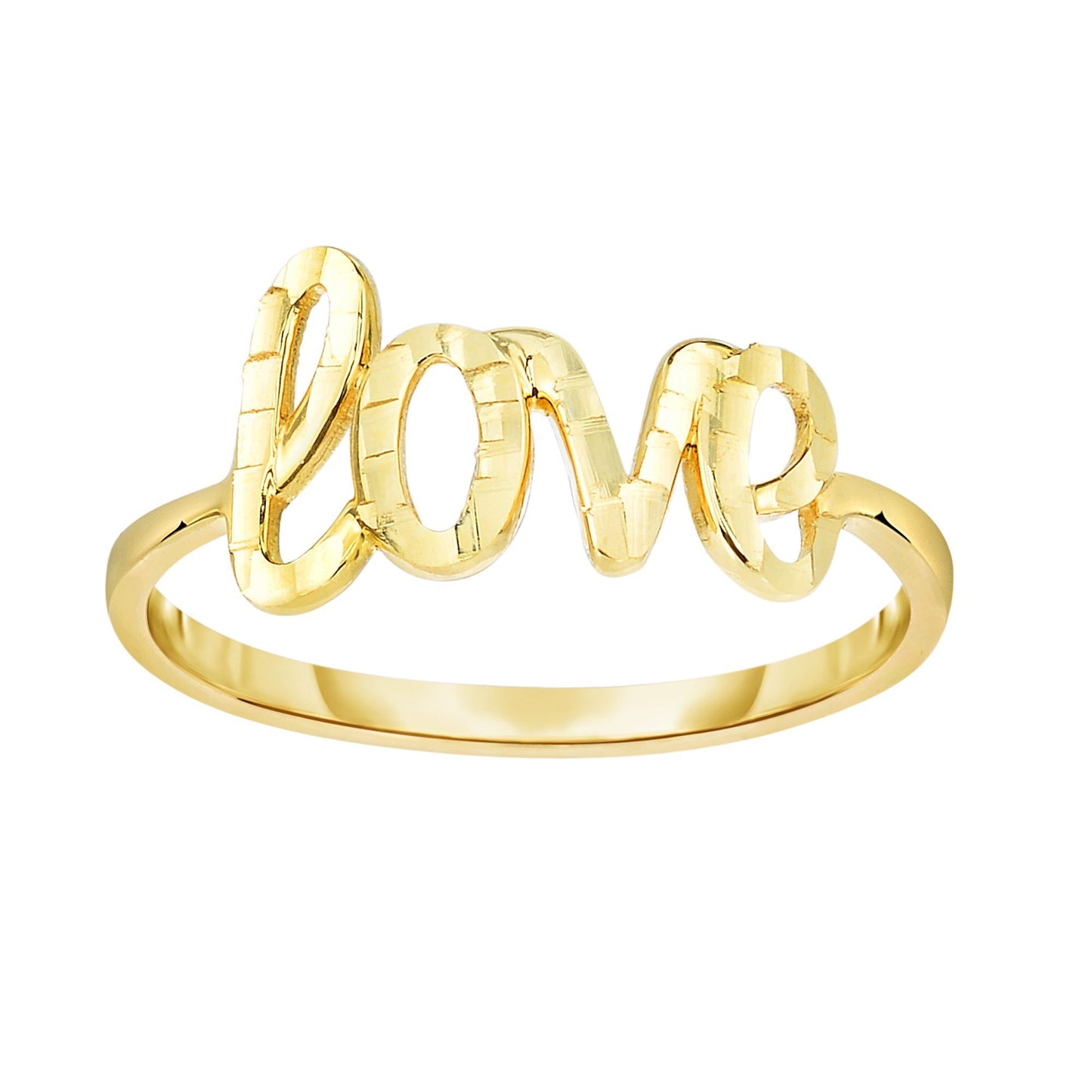 14K Yellow Gold "Love" Ring