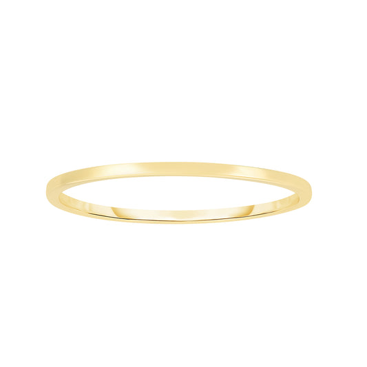 14K Yellow Gold Basic Everday Polished Band Stackable Ring