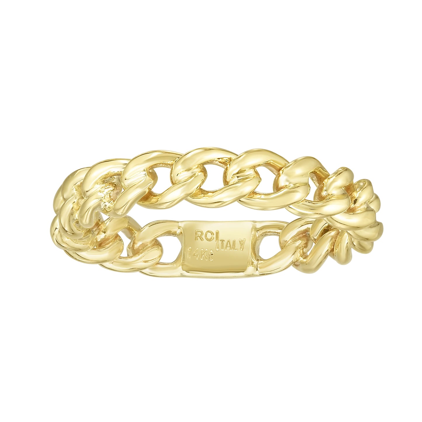 14K Yellow Gold Curb Ring