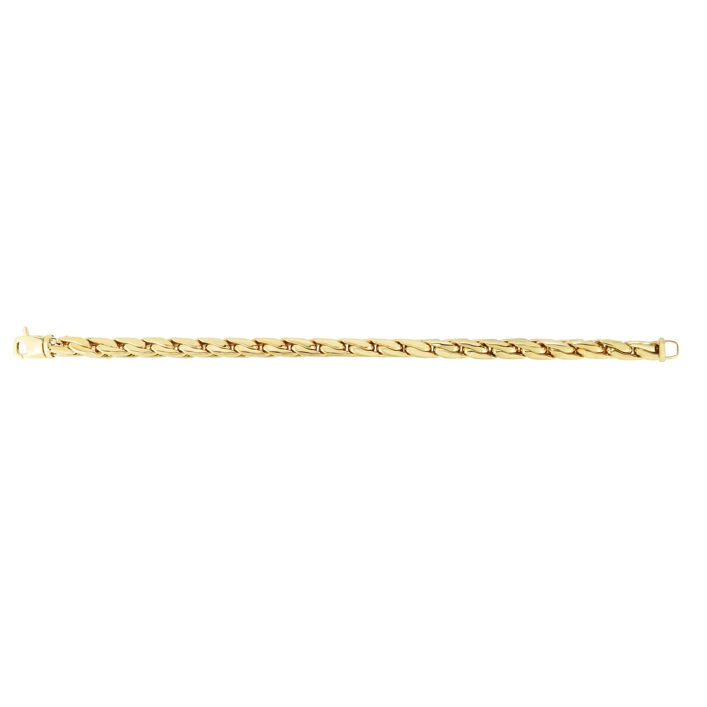 14K Gold Square Curb Chain Bracelet