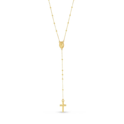 14K Gold Rosary Necklace