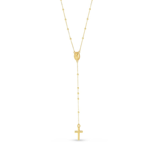14K Gold Rosary Necklace