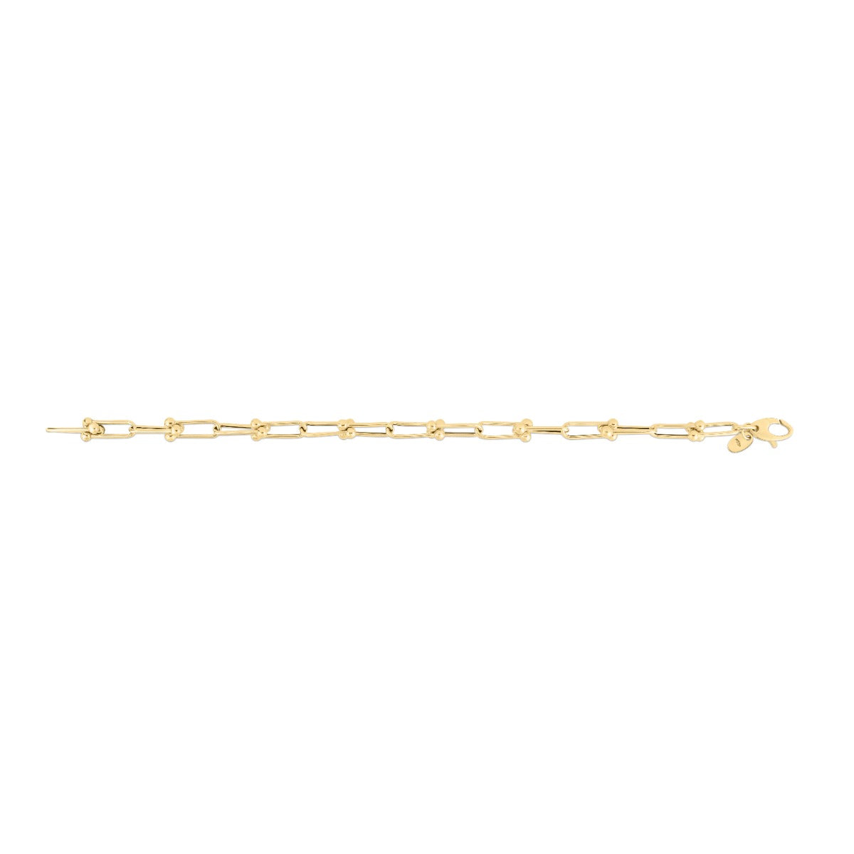 14K Gold Polished Jax Link Chain Chain with Lobster Clasp.