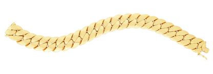 14K Gold Miami Cuban Bracelet with Box Clasp
