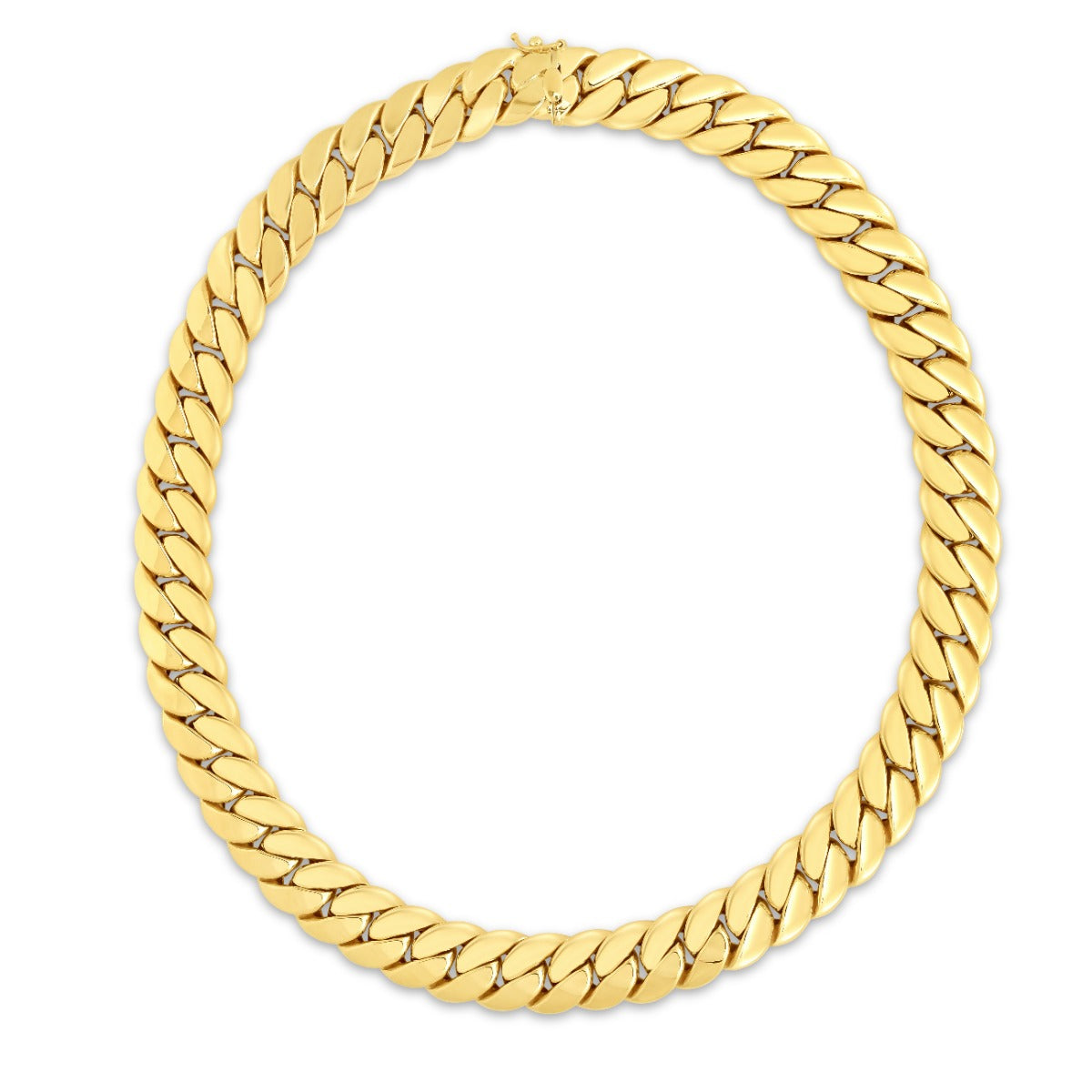 14K Gold Miami Cuban Necklace with Box Clasp