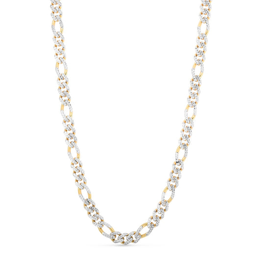 14K Gold Modern Lite Figaro Chain Necklace with Box Clasp