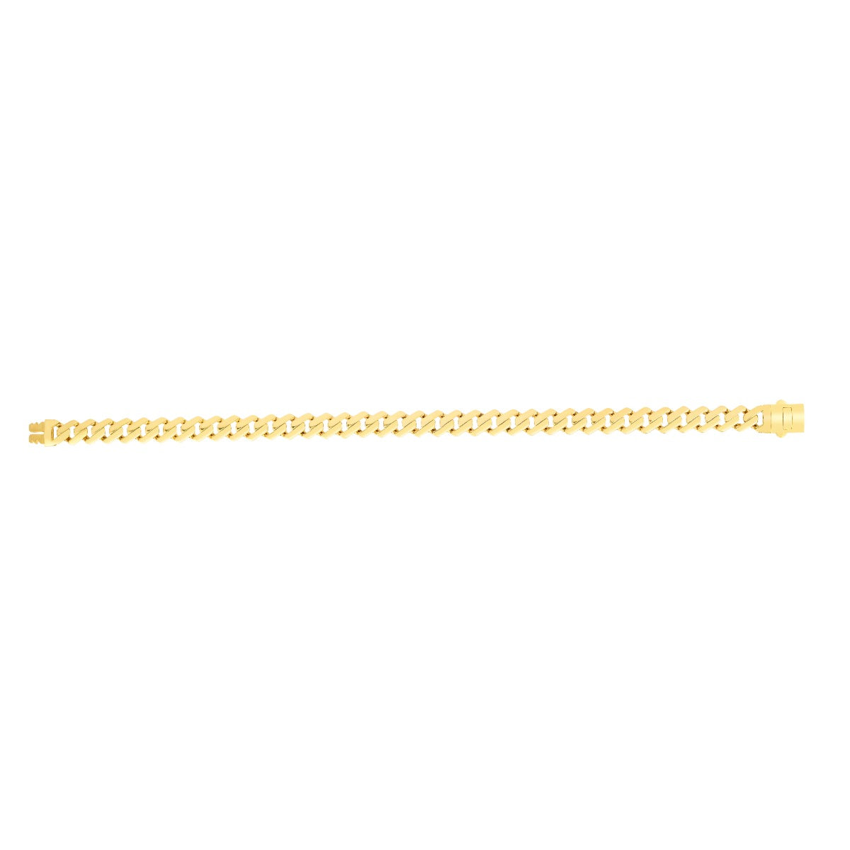 14K Gold High Polish Modern Lite Edge Chain with Box (Both Side Push) Clasp.