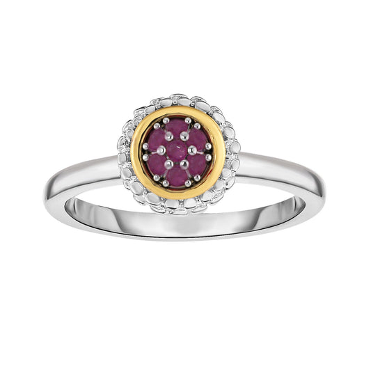 18K Gold and Silver Fancy Ring with Constellation Cluster and Gemstone Options