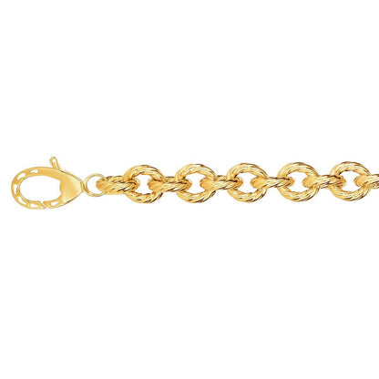 14K Gold Rope Link Bracelet
