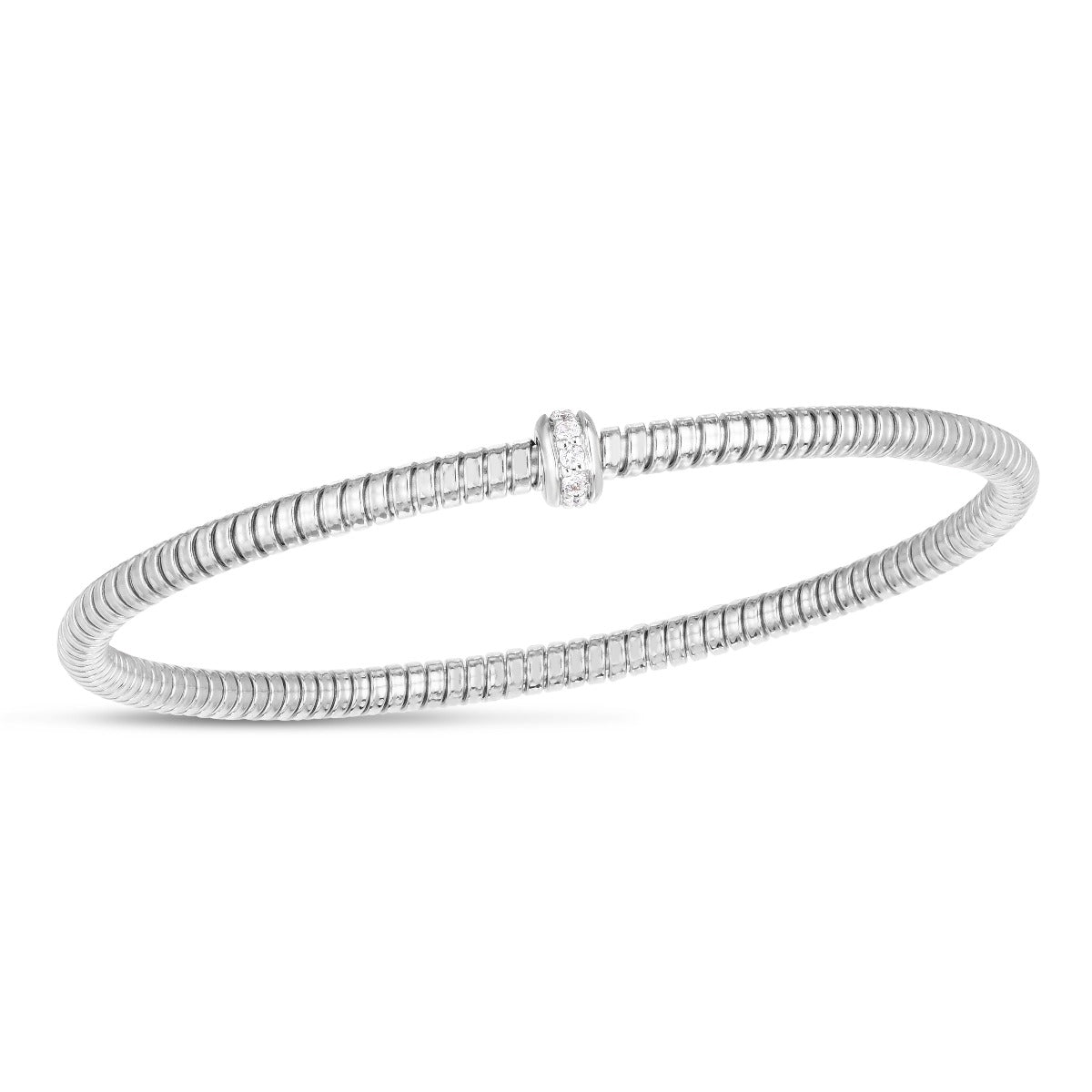 14K Stretch Tubogas Diamond Bracelet