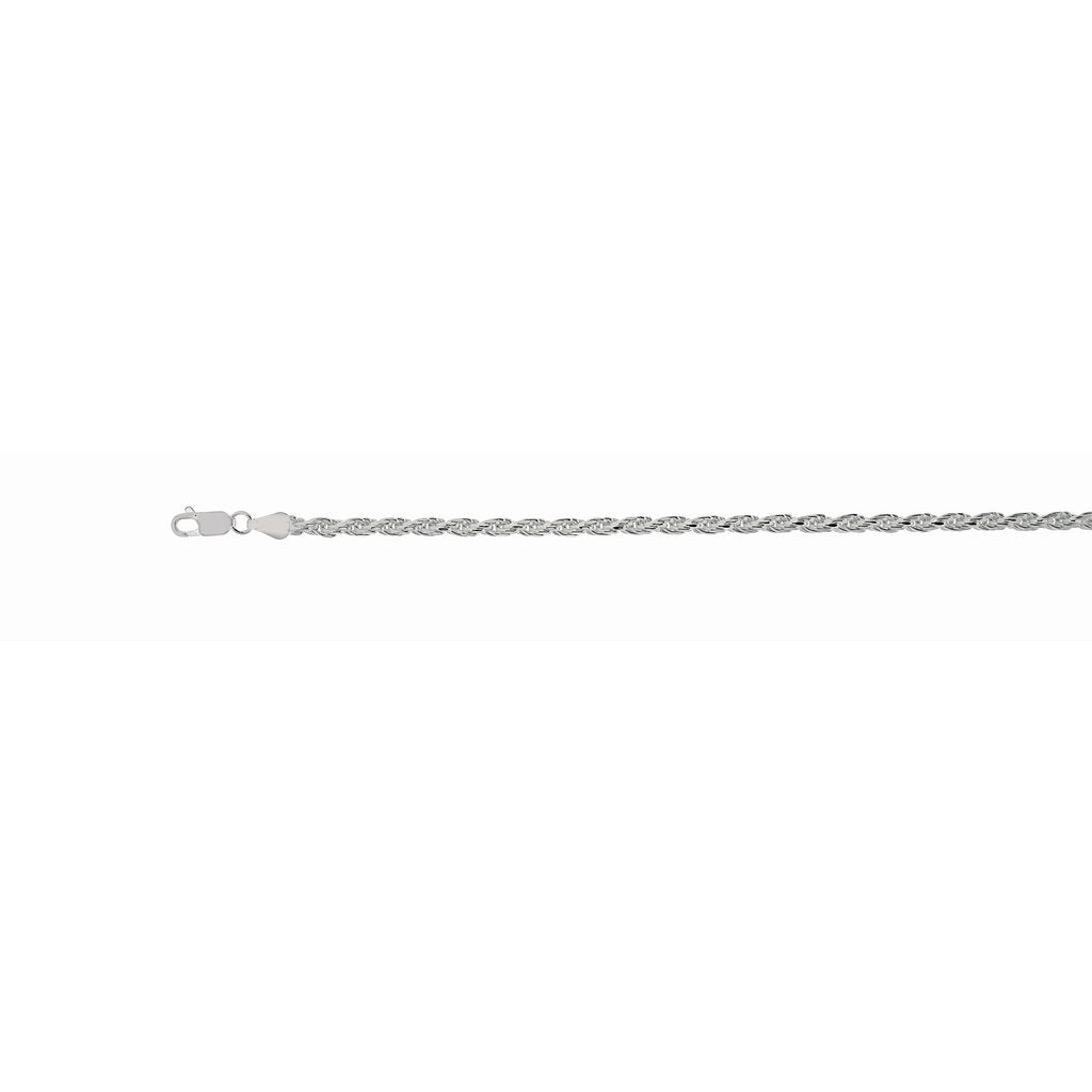 Sterling Silver Rope Chain with Lobster Clasp