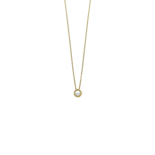 14K Gold and Pearl Fancy Necklace with Lobster Clasp